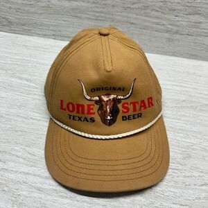 American Needle Lone Star Beer‎ Texas Trucker Hat Brown Snapback